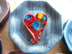 Nos assiettes avec le quilling !