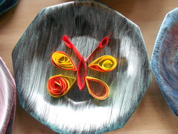 Nos assiettes avec le quilling !