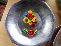 Nos assiettes avec le quilling !