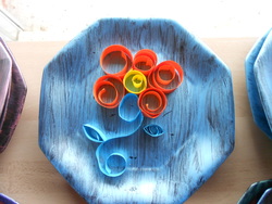 Nos assiettes avec le quilling !