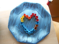 Nos assiettes avec le quilling !