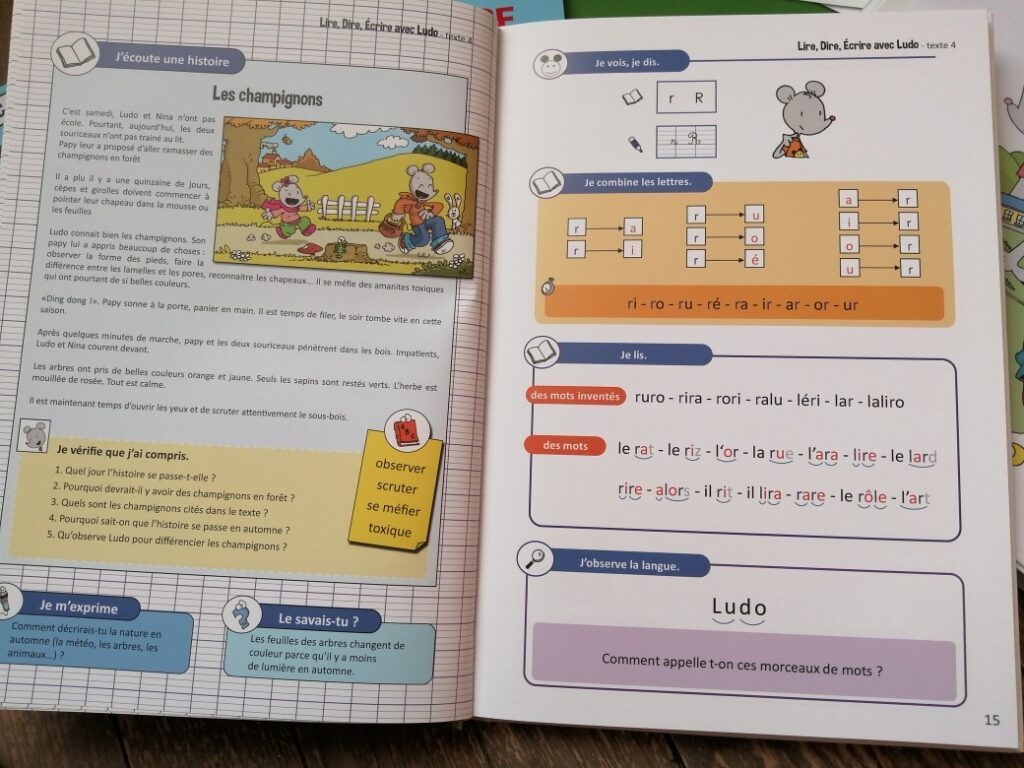 Lire, dire, écrire avec Ludo de Rius Michel (Mic) - Le cartable de Séverine